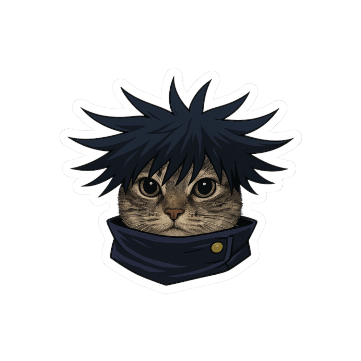 Jujutsu Kaisen Megumi Cats Stickers | Cute Anime Vinyl Decals - alternate angle 3, merchandise