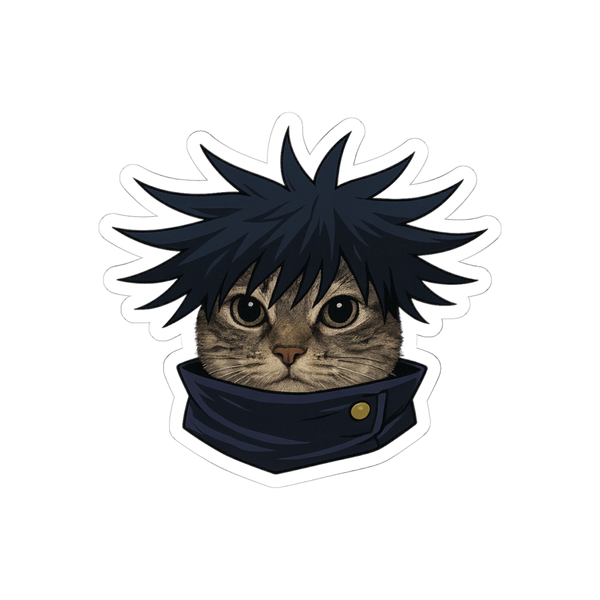 Jujutsu Kaisen Megumi Cats Stickers | Cute Anime Vinyl Decals - alternate angle 1, merchandise