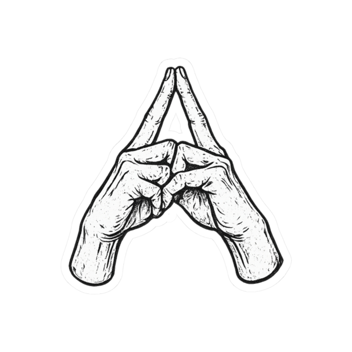 Dangerous Technique Hand Sign Sticker | Bold Vinyl Decal - alternate angle 3, merchandise