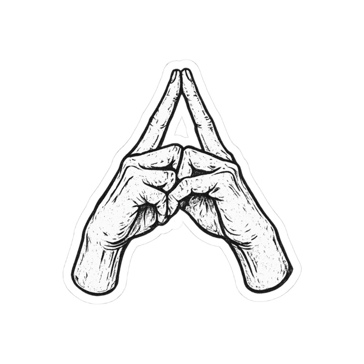 Dangerous Technique Hand Sign Sticker - Official stickers merchandise