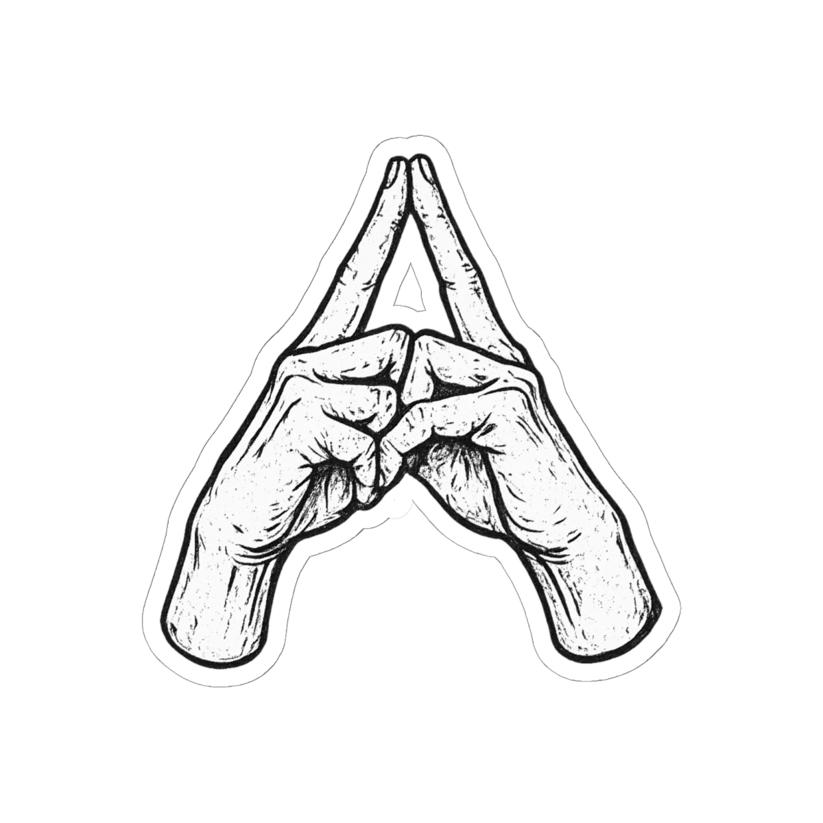 Dangerous Technique Hand Sign Sticker | Bold Vinyl Decal
