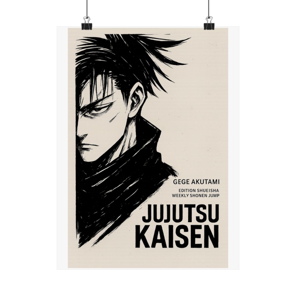 Jujutsu Kaisen Choso Poster | Minimalist Black White Anime Wall Art - alternate angle 5, merchandise