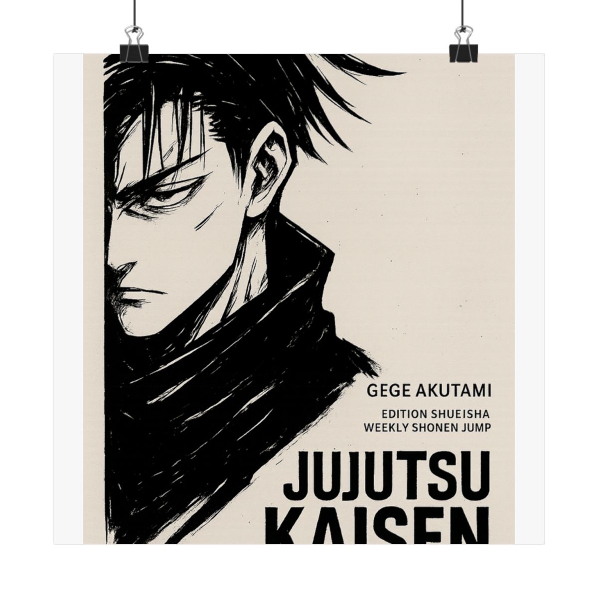 Jujutsu Kaisen Choso Poster | Minimalist Black White Anime Wall Art