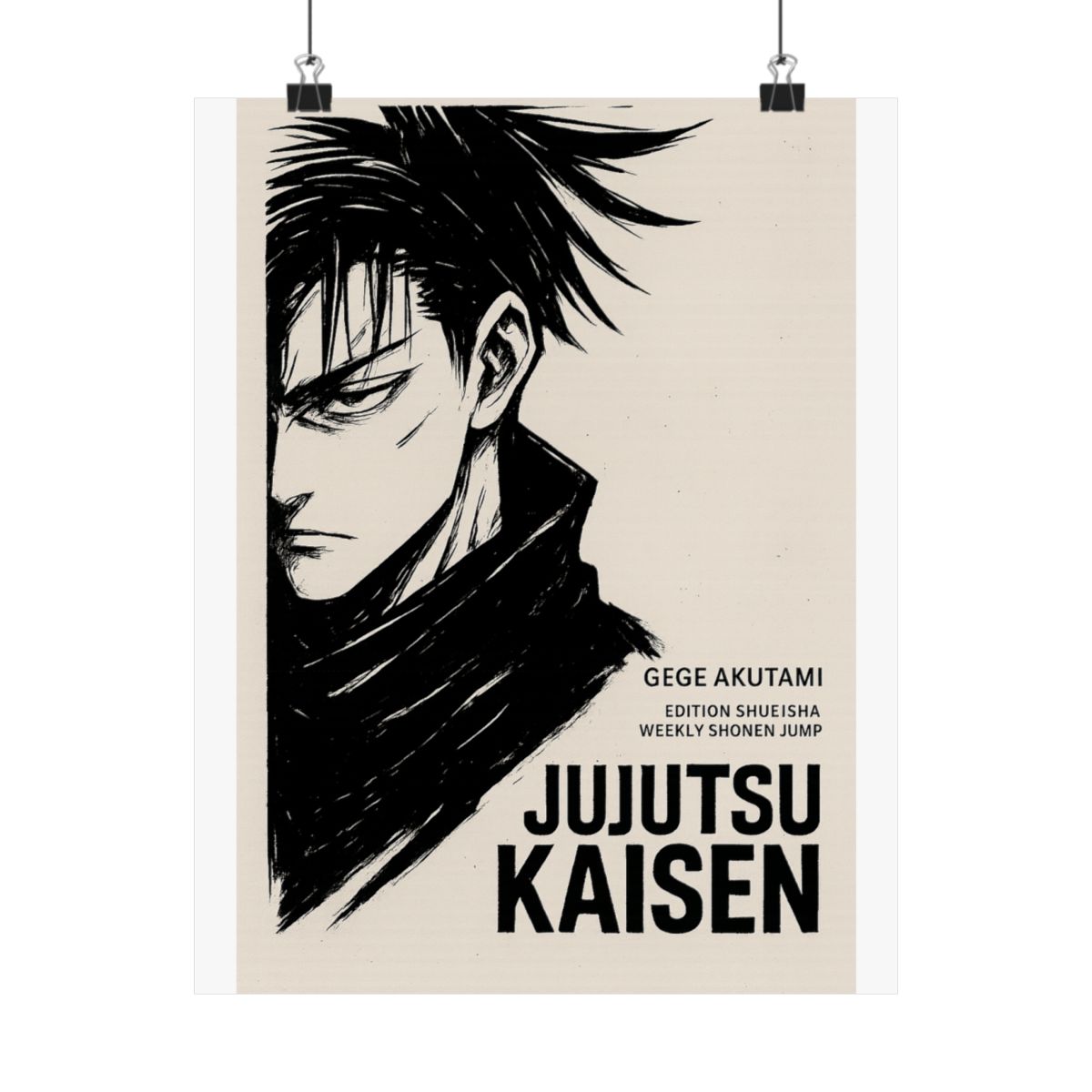 Jujutsu Kaisen Choso Poster | Minimalist Black White Anime Wall Art - alternate angle 2, merchandise