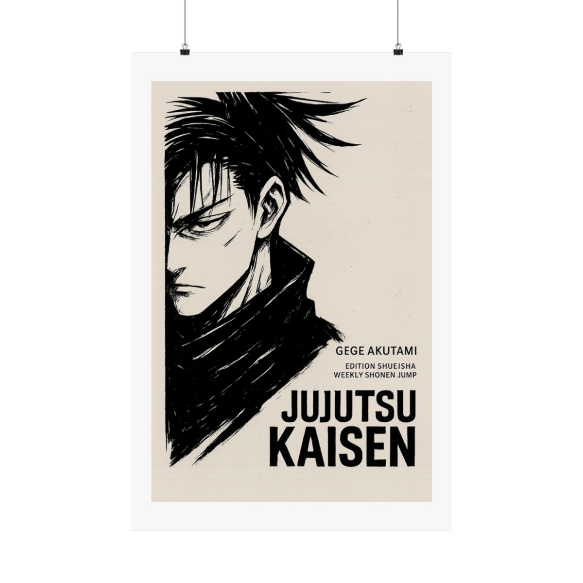 Jujutsu Kaisen Choso Poster | Minimalist Black White Anime Wall Art - alternate angle 1, merchandise