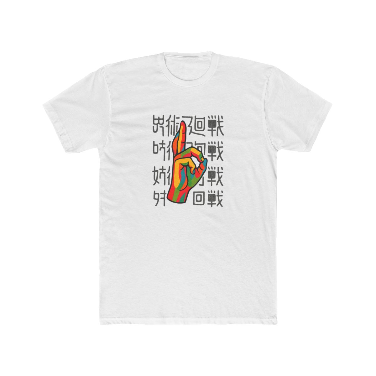 Gojo Satoru Iconic Hand Sign Jujutsu Kaisen T-Shirt - alternate angle 3, merchandise