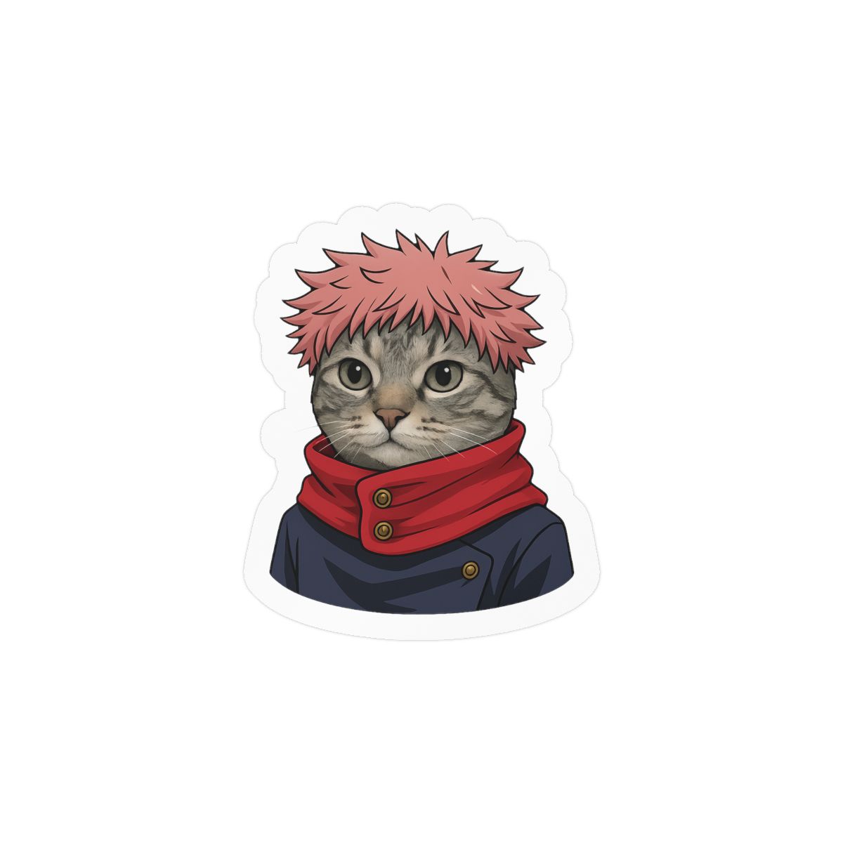 Sukucat Cat Sticker | Adorable Vinyl Decal - alternate angle 2, merchandise