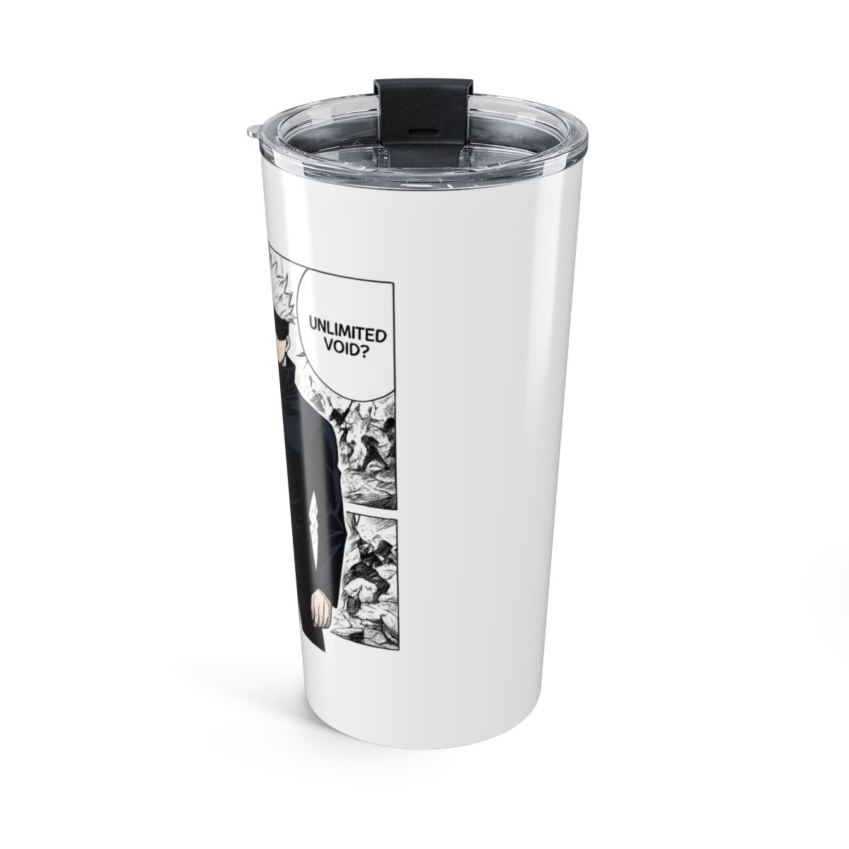 Jujutsu Kaisen Gojo Unlimited Void Clear Straw Tumbler - alternate angle 2, merchandise