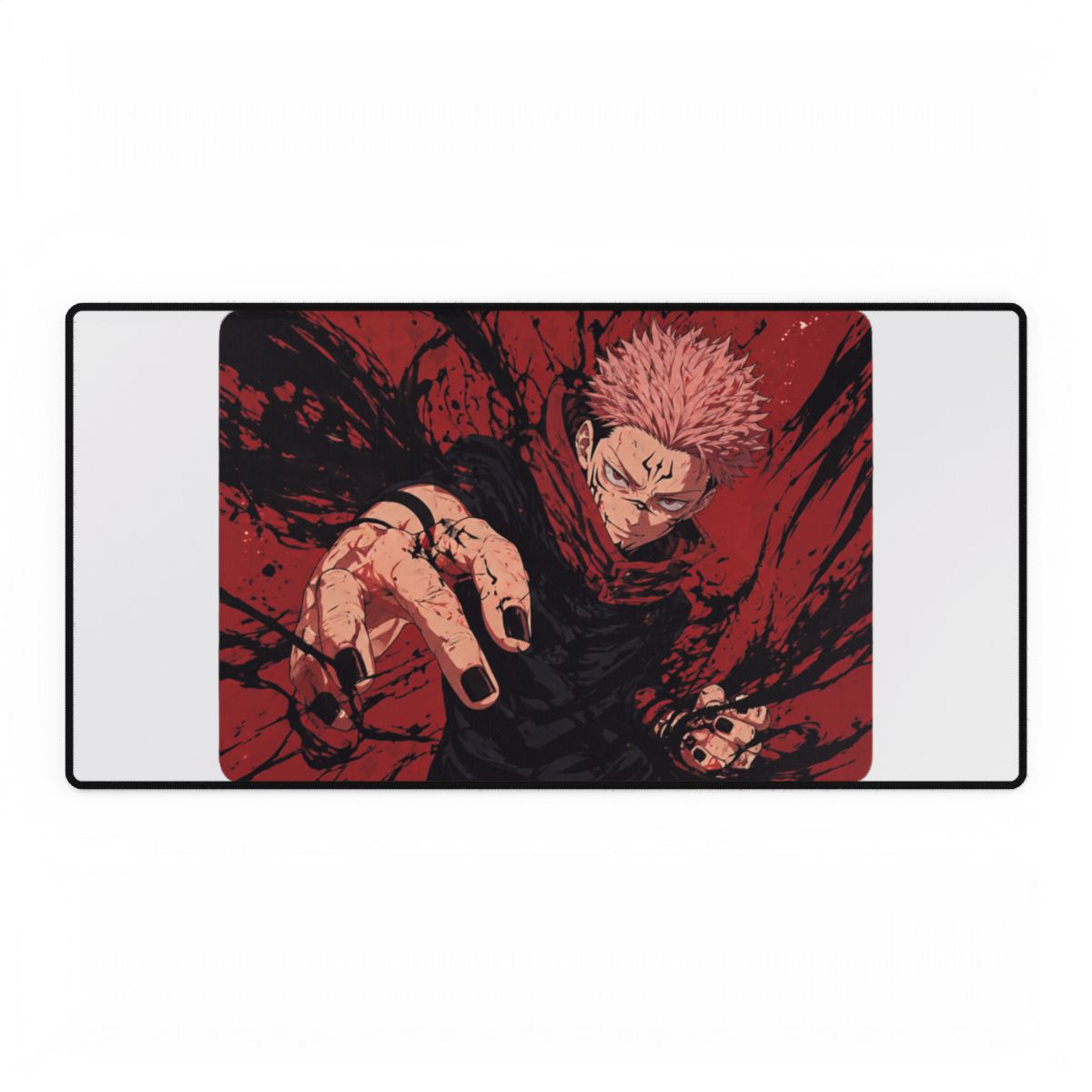 Jujutsu Kaisen Sukuna Mousepad XL Anime Desk Mat Red Black Gaming Accessories Manga Setup Itadori Sukuna Gift - Official Creator merchandise