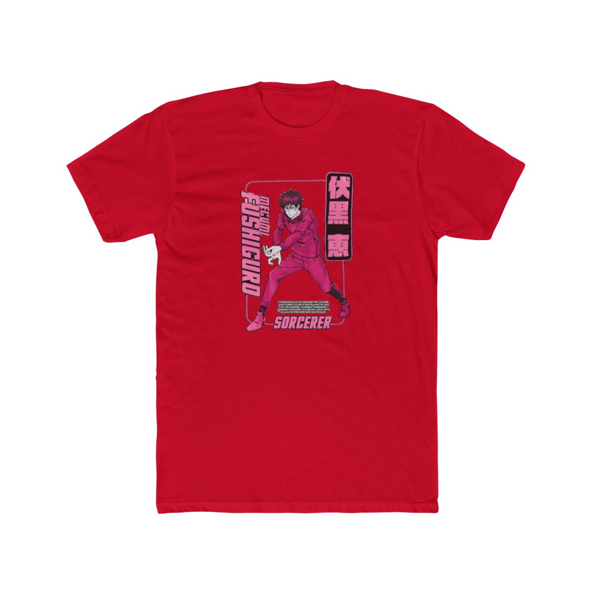 Jujutsu Kaisen Megumi Pink Glitter T Shirt - alternate angle 5, merchandise