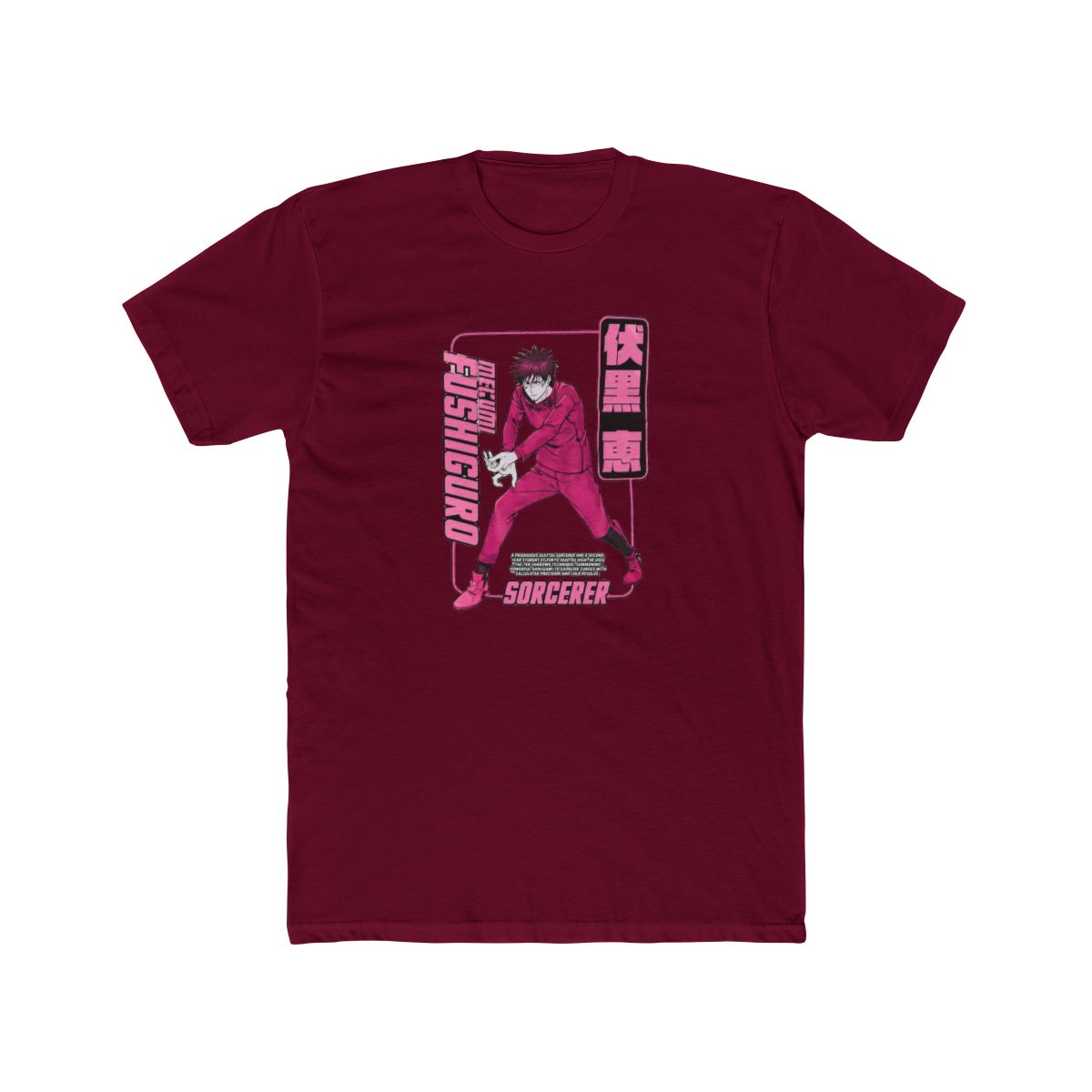 Jujutsu Kaisen Megumi Pink Glitter T Shirt - alternate angle 4, merchandise