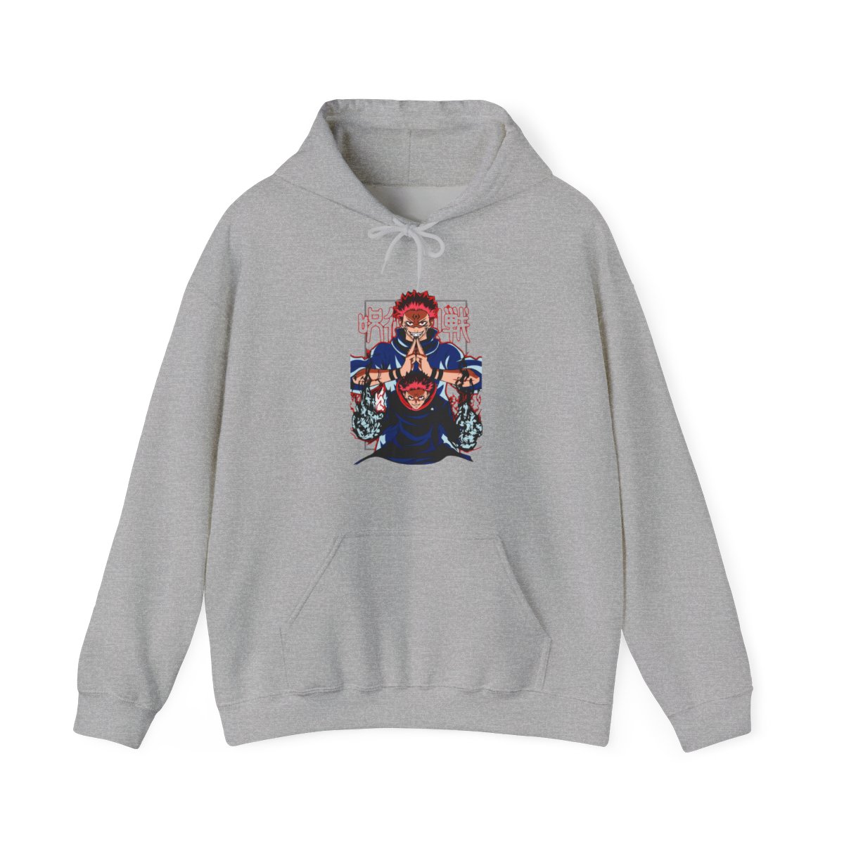 Yuji Itadori Hoodie Jujutsu Kaisen Action Pose - alternate angle 2, merchandise