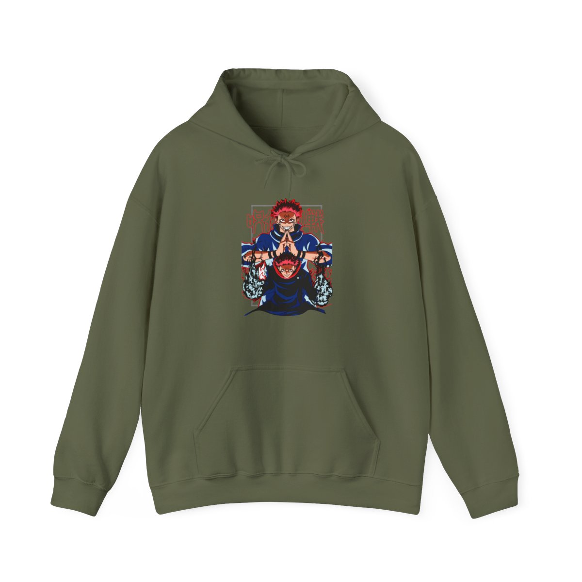 Yuji Itadori Hoodie Jujutsu Kaisen Action Pose - alternate angle 3, merchandise