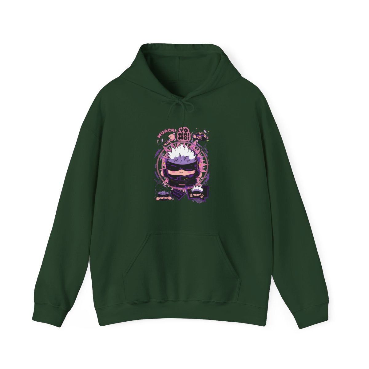 Gojo Satoru Hoodie Jujutsu Kaisen Chibi Funny Faces - alternate angle 5, merchandise