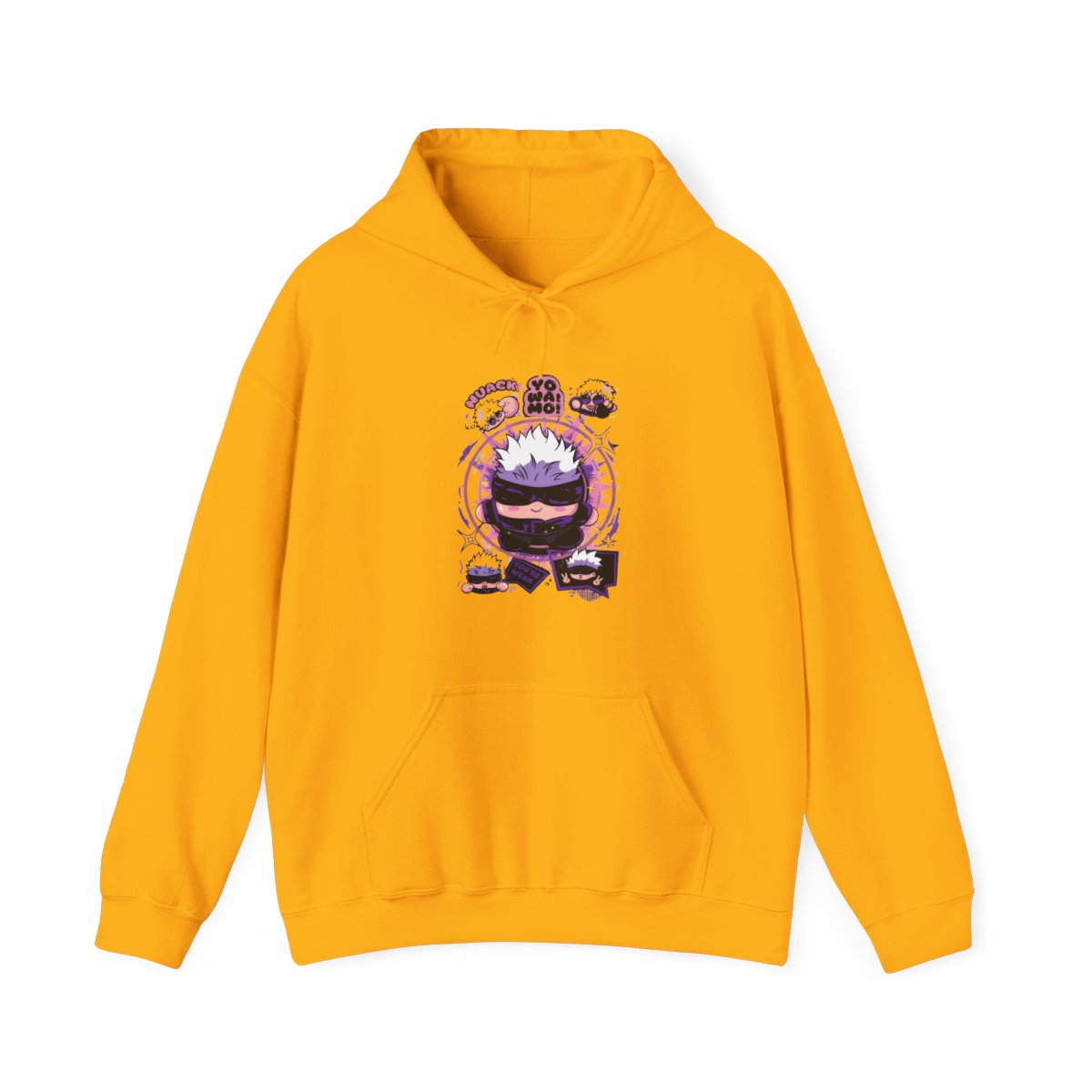Gojo Satoru Hoodie Jujutsu Kaisen Chibi Funny Faces - alternate angle 2, merchandise