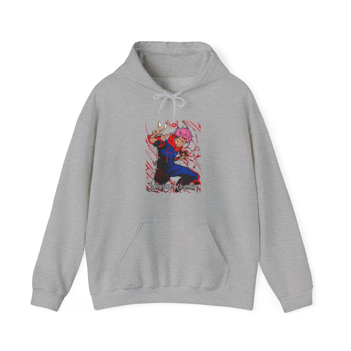 Yuji Jujutsu Kaisen Hoodie Black Flash Hero Punch - Official hoodies merchandise